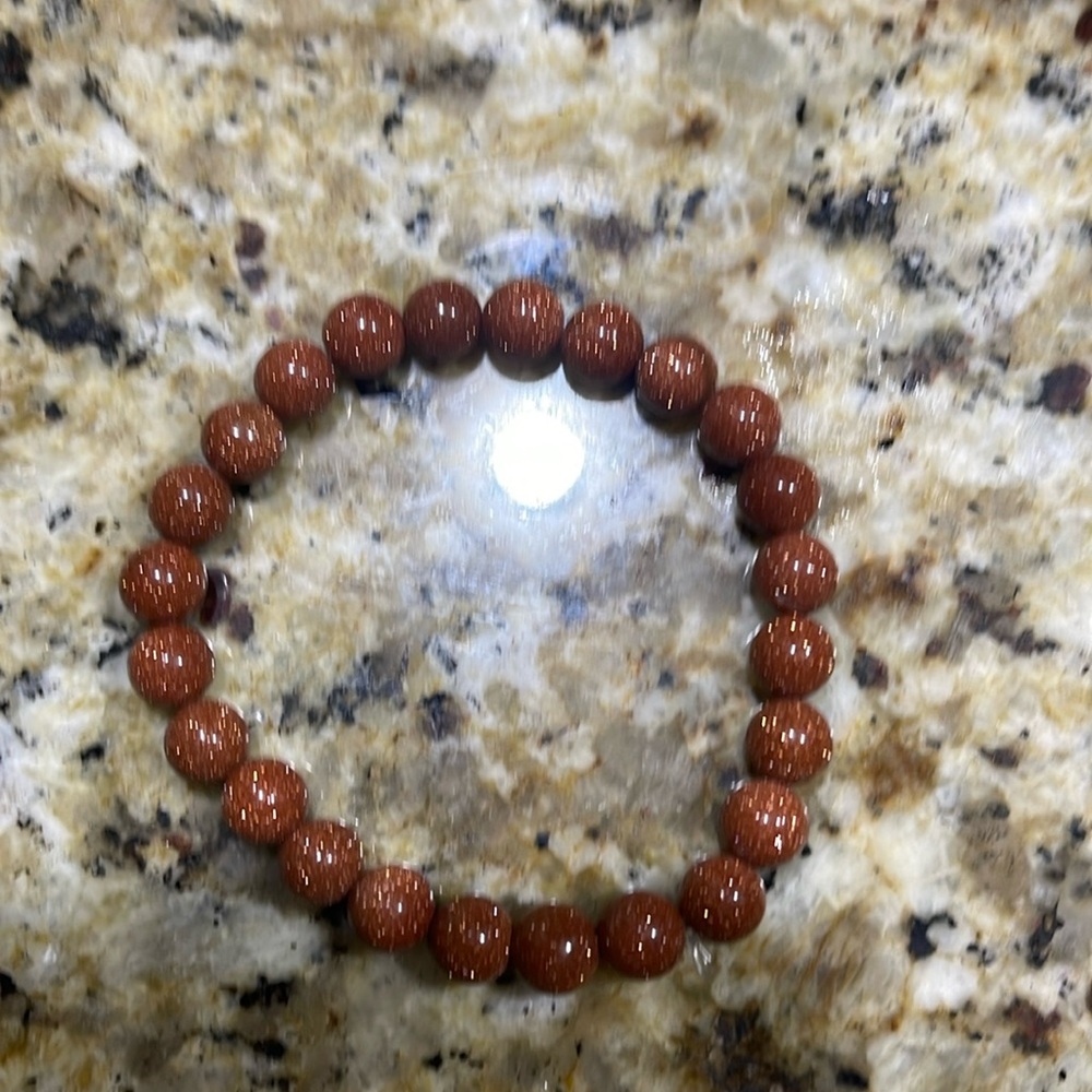 Gold stone Gemstone Bracelet - Beaded Bracelets